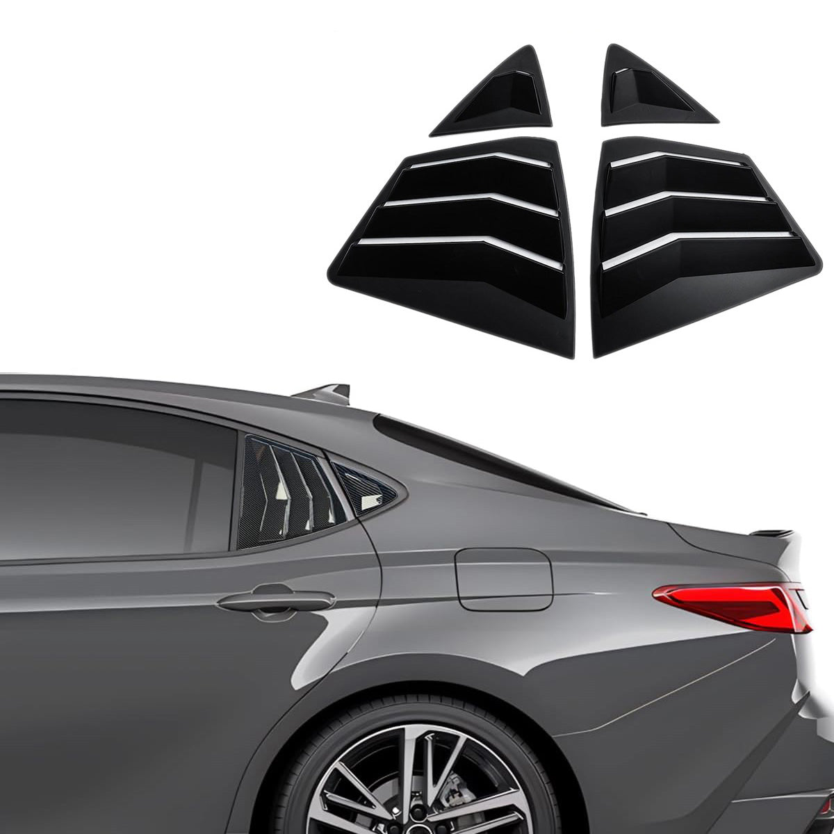 🔥🚗 Window Louvers for Toyota Camry 9th Gen 2025-2026 | Racing Style⚡ABS Sport Trim⚡【4PCS Full Kit】Front/Side Air Vent Scoop Covers - Sleek Exterior Upgrade (No-Drill 5Min Install) 🔥🚗 Window Louvers for Toyota Camry 9th Gen 2025-2026 | Racing Style⚡ABS Sport Trim⚡【4PCS Full Kit】Front/Side Air Vent Scoop Covers - Sleek Exterior Upgrade (No-Drill 5Min Install)